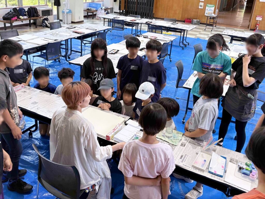 長野県木祖村こども向け絵画教室
