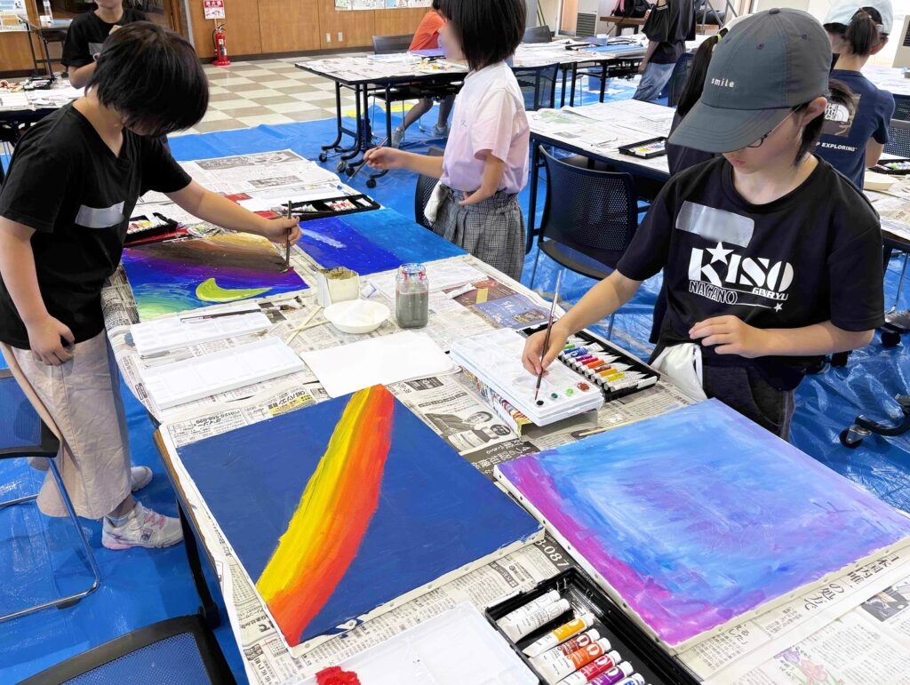 長野県木祖村こども向け絵画教室